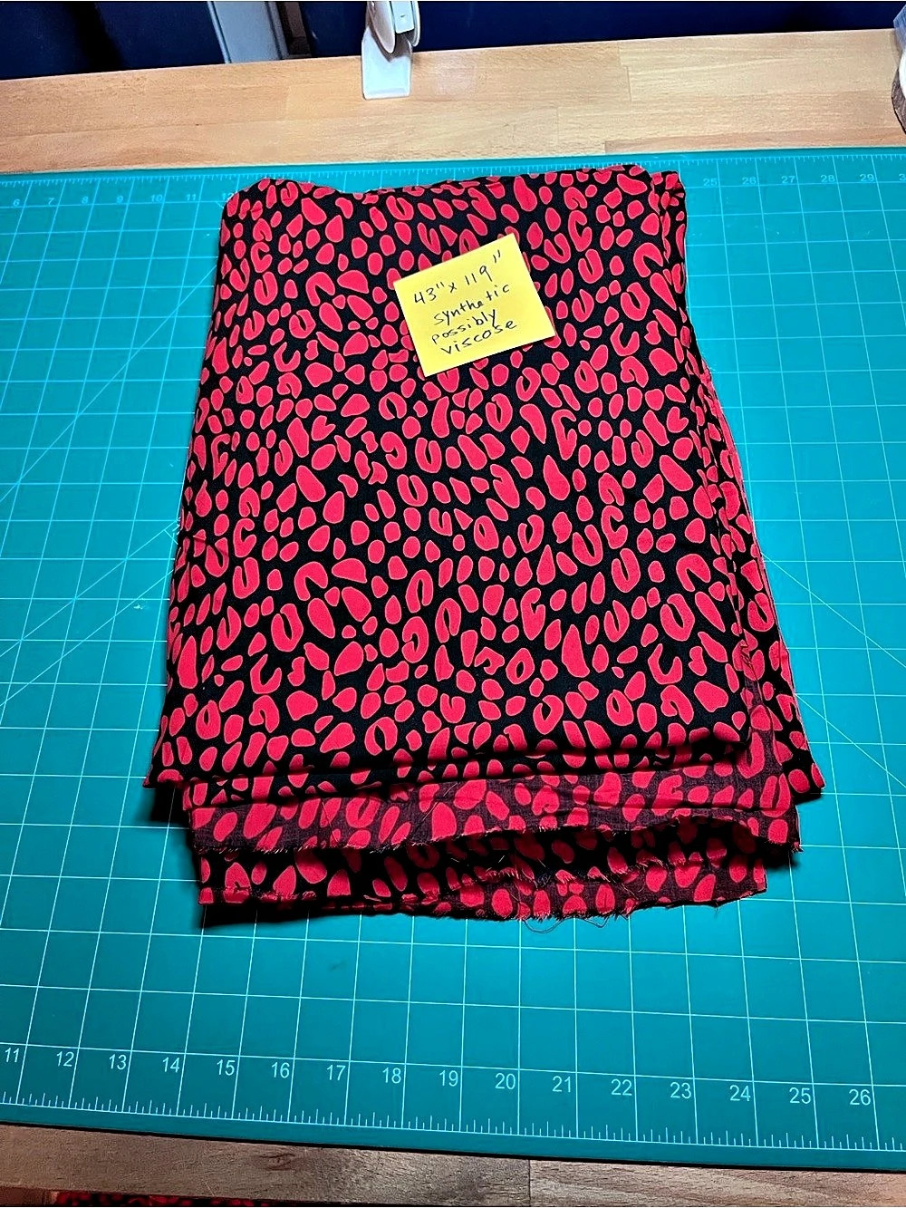 Red Animal Print Fabric